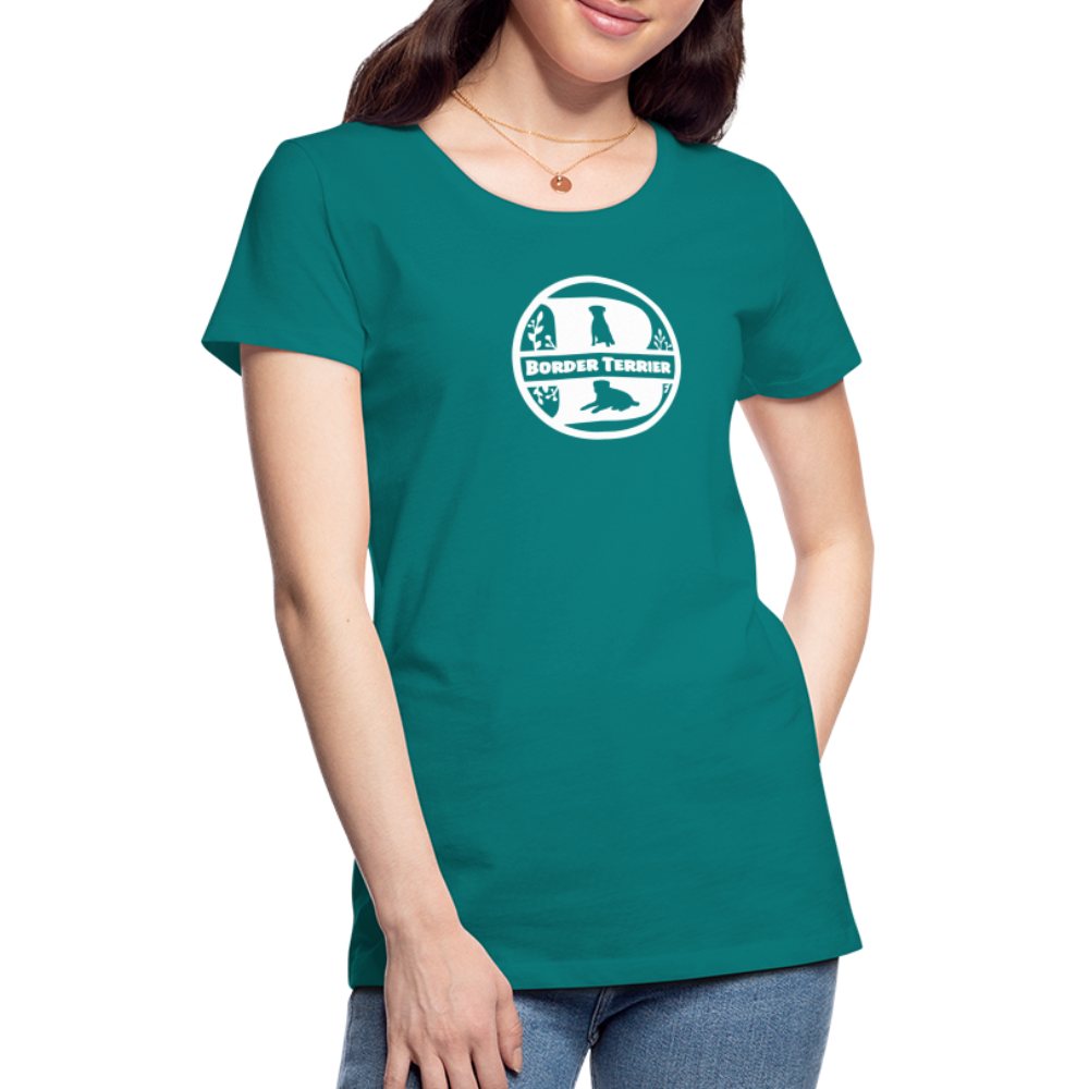 Women’s Premium T-Shirt - Border Terrier - Monogramm - Divablau