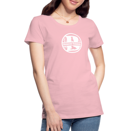 Women’s Premium T-Shirt - Border Terrier - Monogramm - Hellrosa