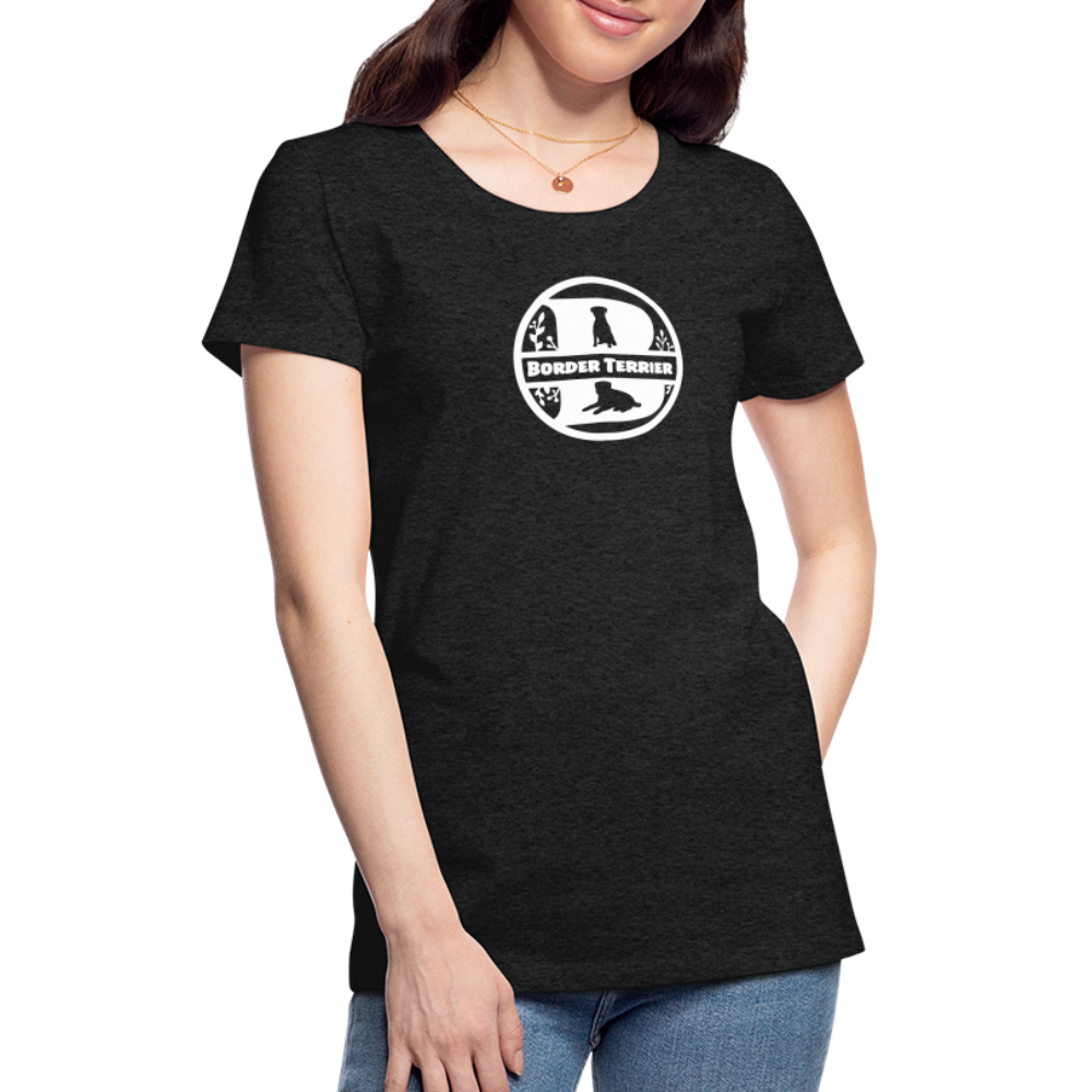 Women’s Premium T-Shirt - Border Terrier - Monogramm - Anthrazit
