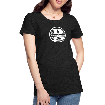 Women’s Premium T-Shirt - Border Terrier - Monogramm - Anthrazit