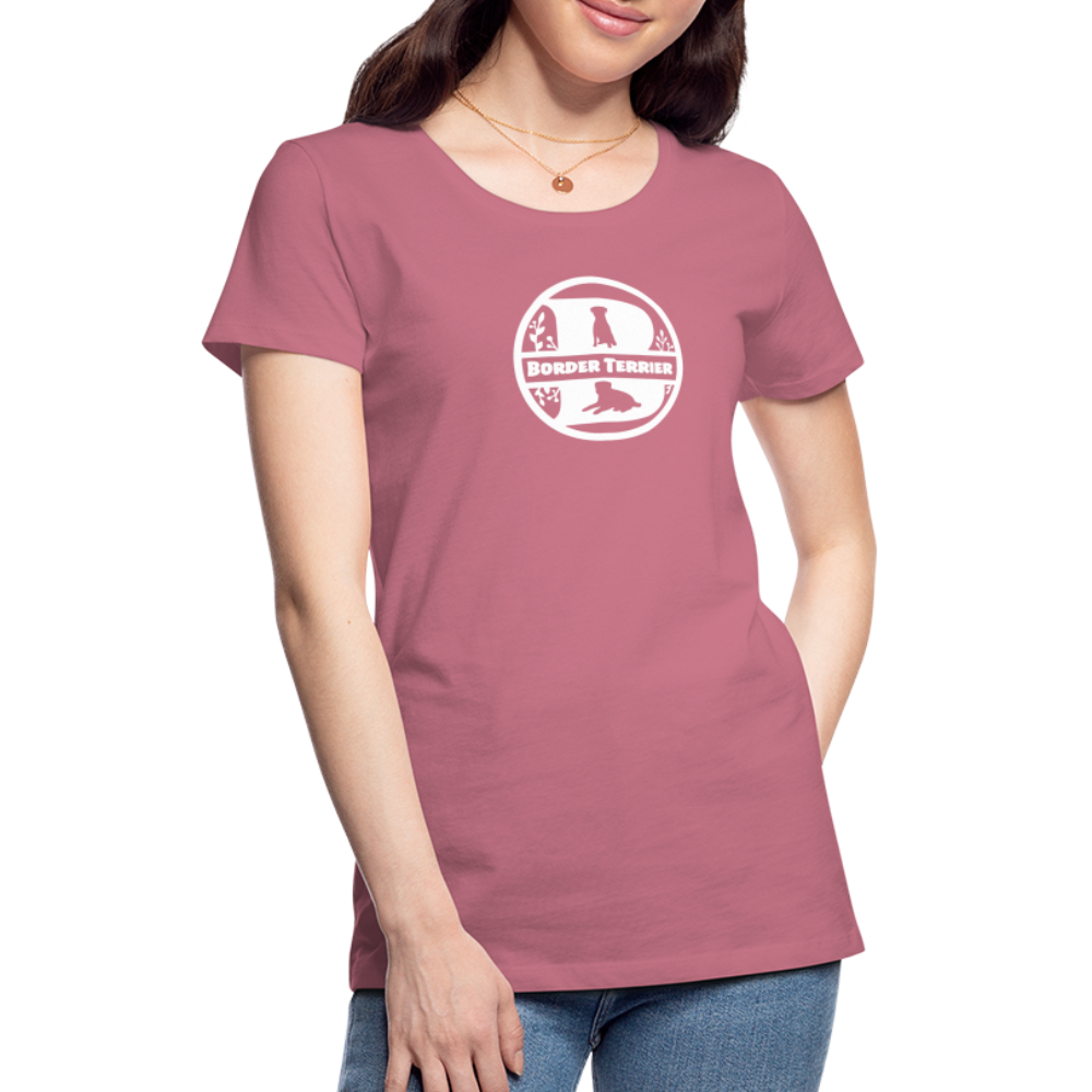 Women’s Premium T-Shirt - Border Terrier - Monogramm - Malve