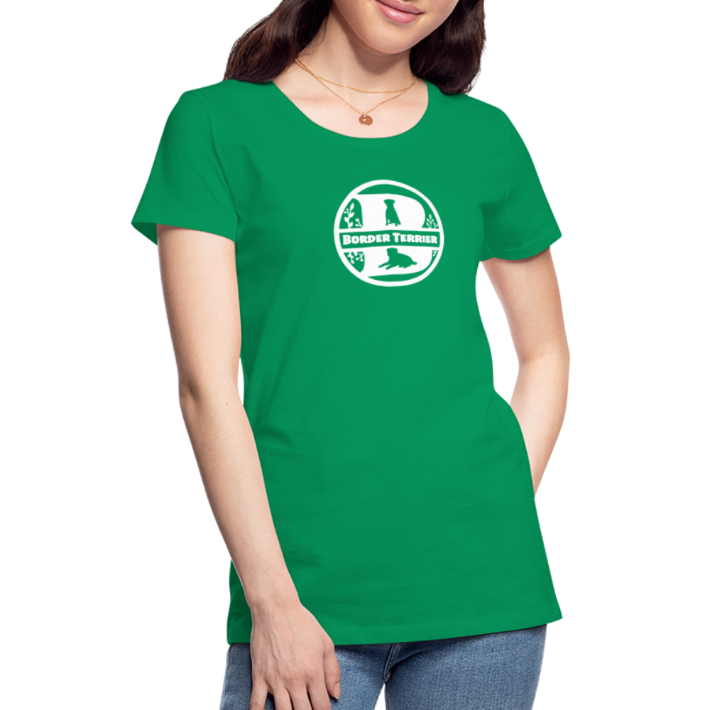 Women’s Premium T-Shirt - Border Terrier - Monogramm - Kelly Green