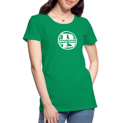 Women’s Premium T-Shirt - Border Terrier - Monogramm - Kelly Green