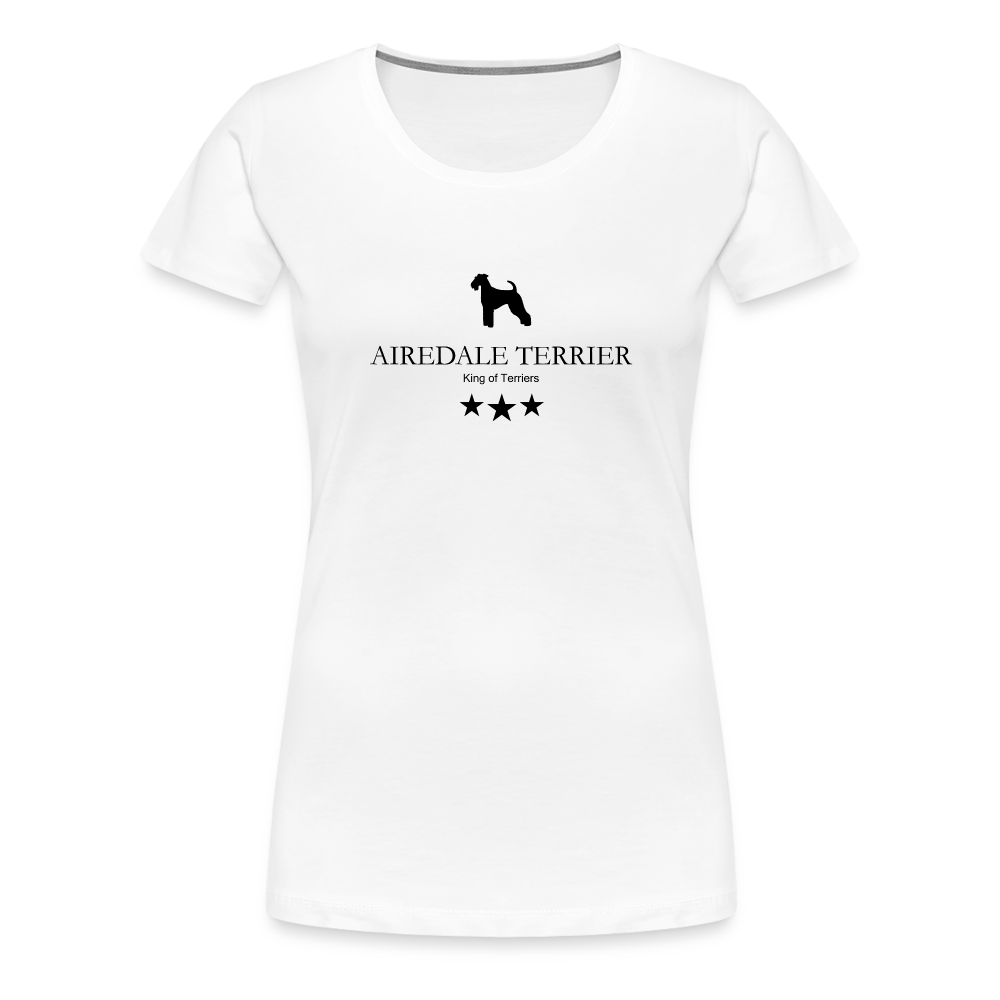 Women’s Premium T-Shirt - Airedale Terrier - King of terriers... - weiß