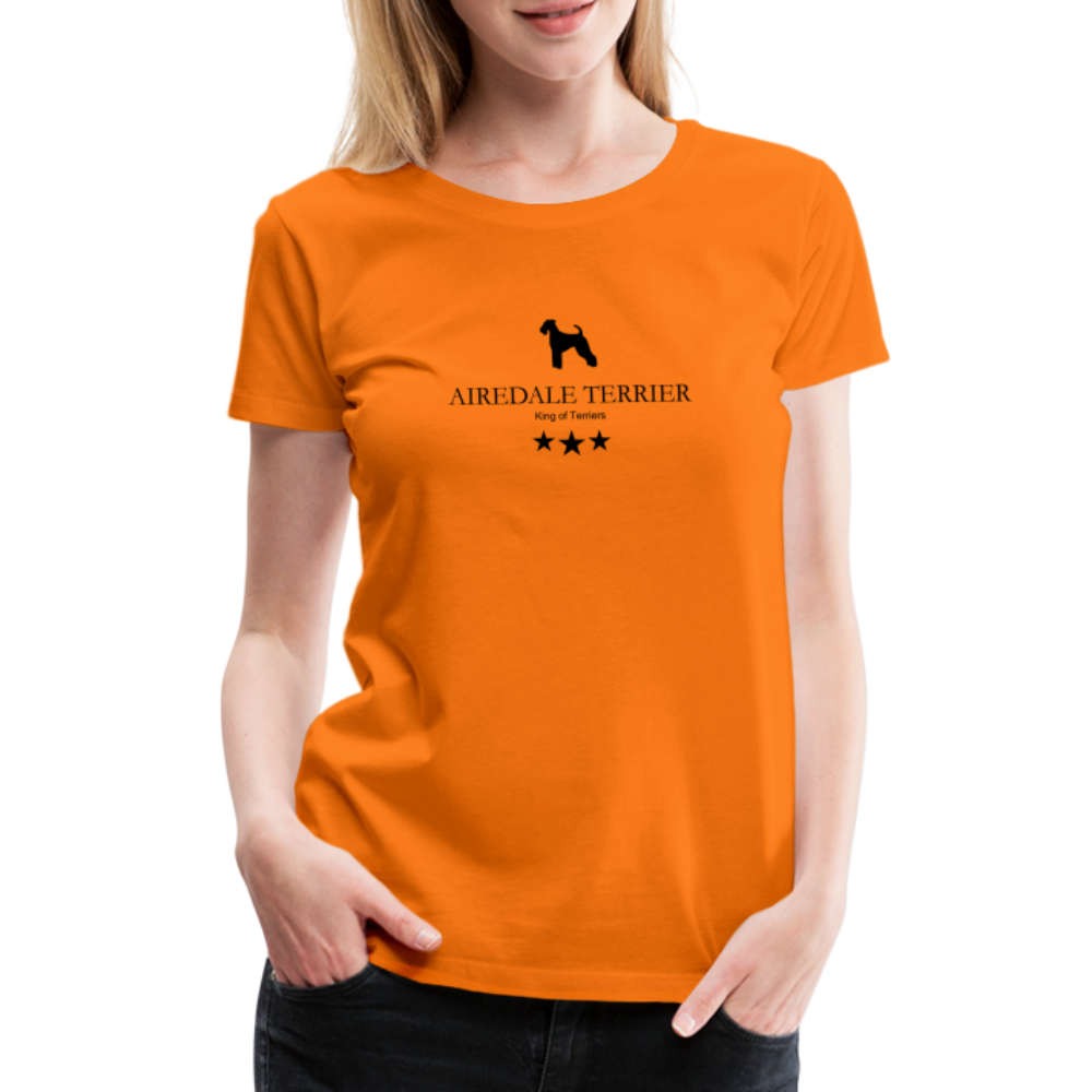 Women’s Premium T-Shirt - Airedale Terrier - King of terriers... - Orange