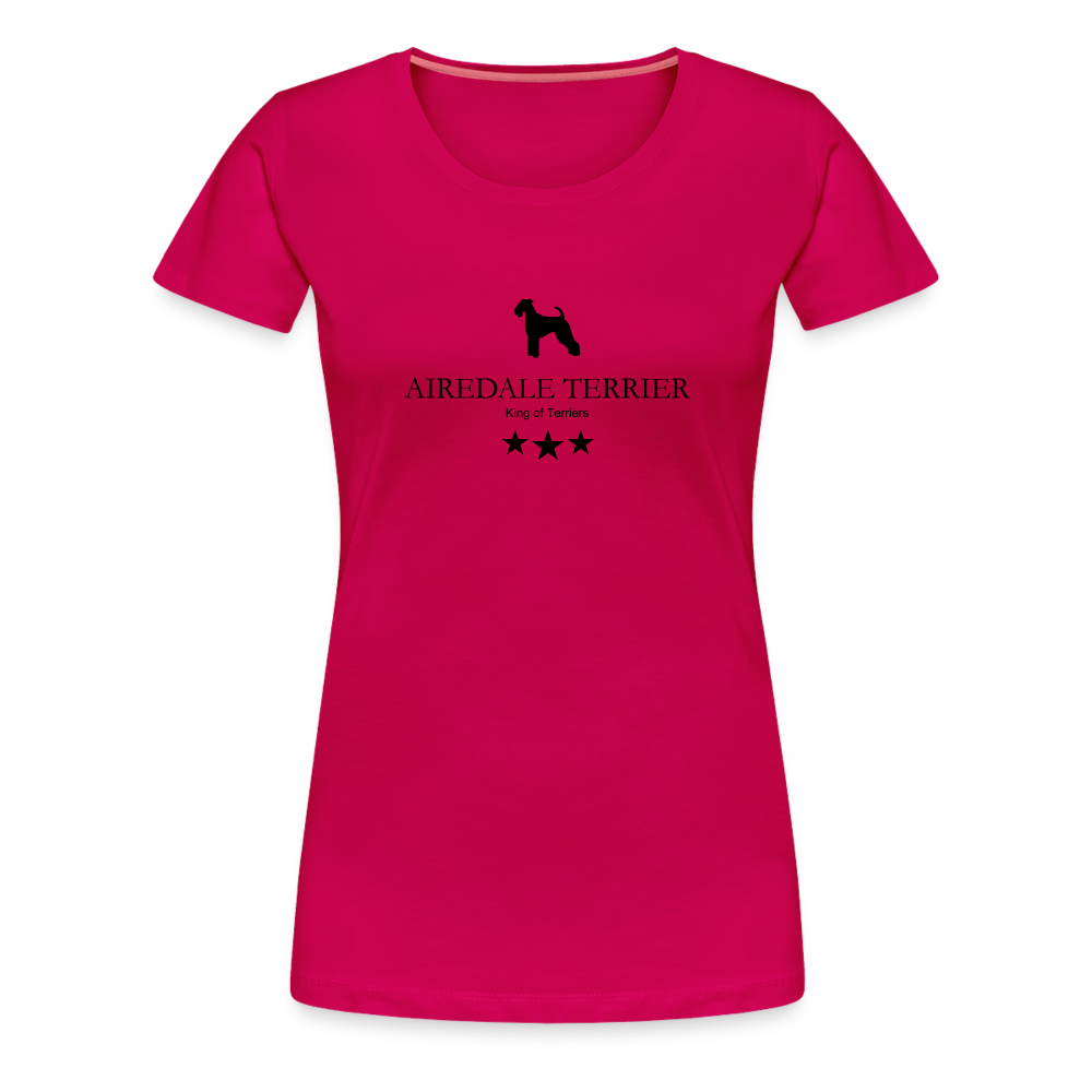 Women’s Premium T-Shirt - Airedale Terrier - King of terriers... - dunkles Pink