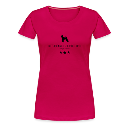 Women’s Premium T-Shirt - Airedale Terrier - King of terriers... - dunkles Pink