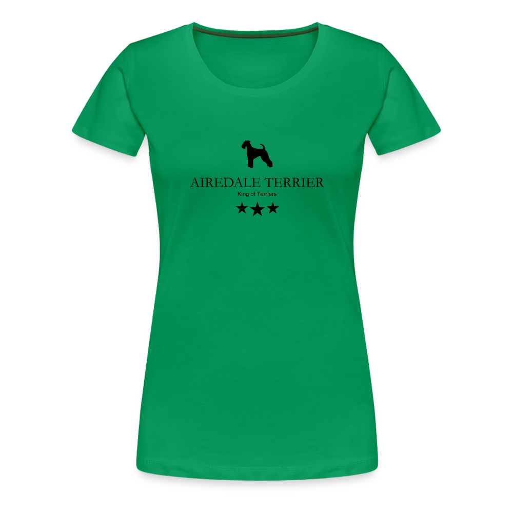 Women’s Premium T-Shirt - Airedale Terrier - King of terriers... - Kelly Green