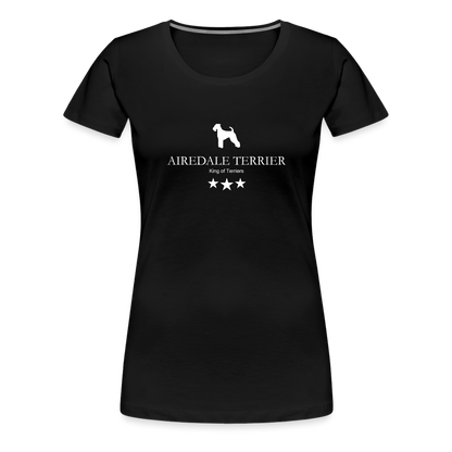 Women’s Premium T-Shirt - Airedale Terrier - King of terriers... - Schwarz