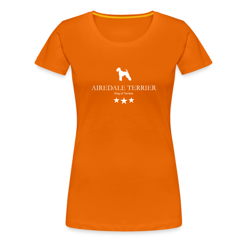 Women’s Premium T-Shirt - Airedale Terrier - King of terriers... - Orange
