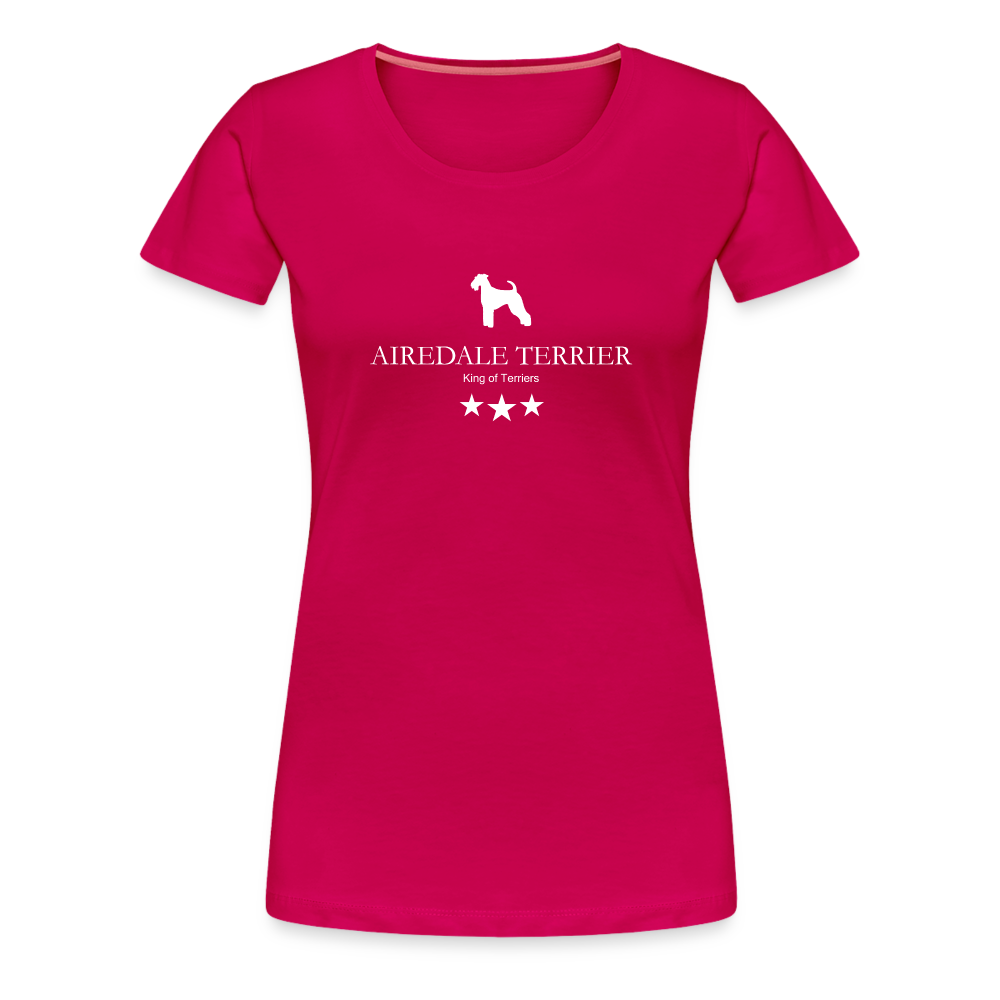 Women’s Premium T-Shirt - Airedale Terrier - King of terriers... - dunkles Pink