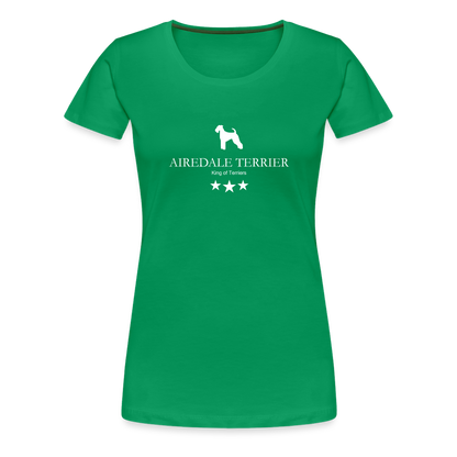 Women’s Premium T-Shirt - Airedale Terrier - King of terriers... - Kelly Green