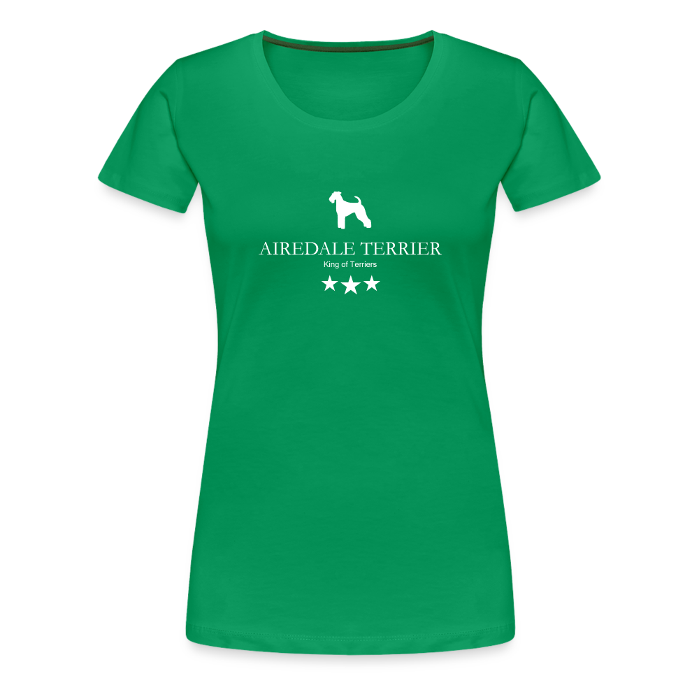 Women’s Premium T-Shirt - Airedale Terrier - King of terriers... - Kelly Green