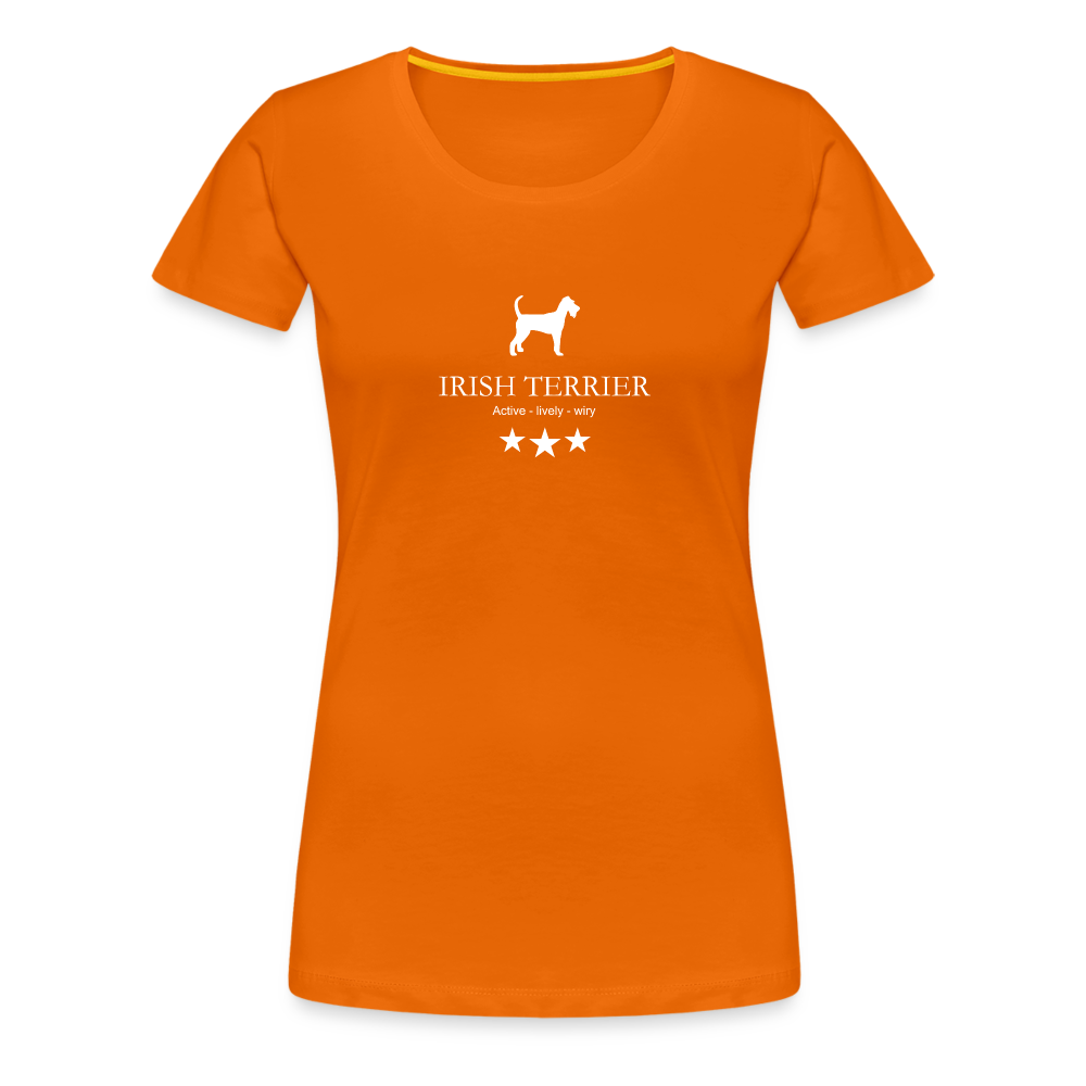 Women’s Premium T-Shirt - Irish Terrier - Active, lively, wiry... - Orange