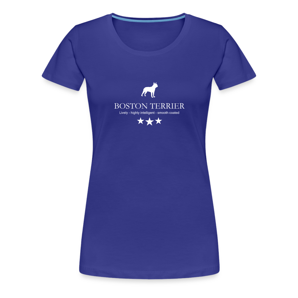 Women’s Premium T-Shirt - Boston Terrier - Lively, highly intelligent, smooth coated... - Königsblau