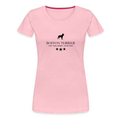 Women’s Premium T-Shirt - Boston Terrier - Lively, highly intelligent, smooth coated... - Hellrosa