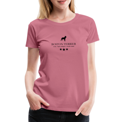 Women’s Premium T-Shirt - Boston Terrier - Lively, highly intelligent, smooth coated... - Malve