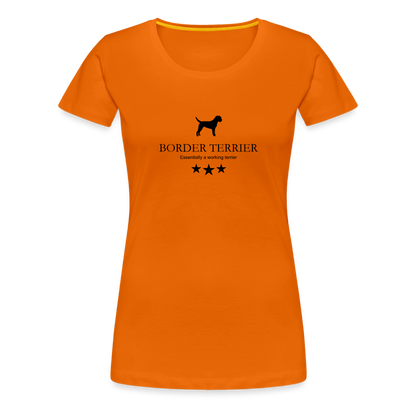 Women’s Premium T-Shirt - Border Terrier - Essentially a working terrier... - Orange