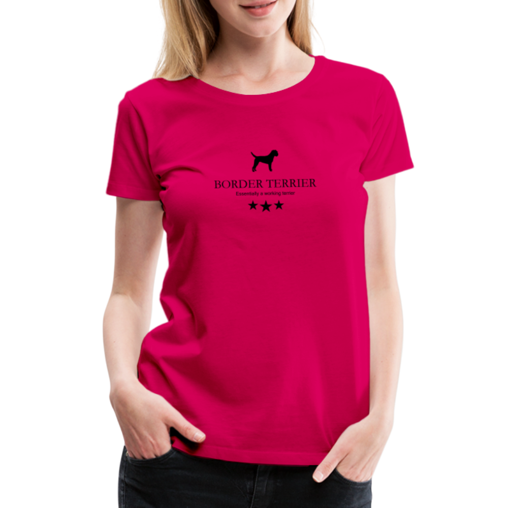 Women’s Premium T-Shirt - Border Terrier - Essentially a working terrier... - dunkles Pink
