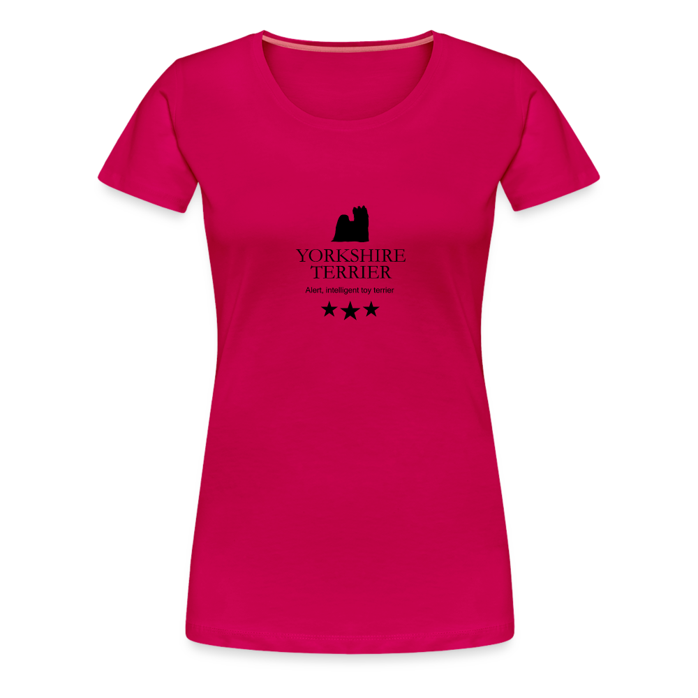 Women’s Premium T-Shirt - Yorkshire Terrier - Alert, intelligent toy terrier... - dunkles Pink