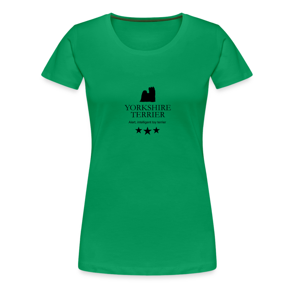 Women’s Premium T-Shirt - Yorkshire Terrier - Alert, intelligent toy terrier... - Kelly Green