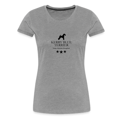 Women’s Premium T-Shirt - Kerry Blue Terrier - Terrier character throughout... - Grau meliert