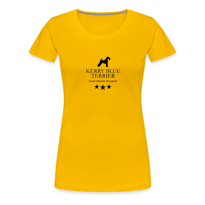 Women’s Premium T-Shirt - Kerry Blue Terrier - Terrier character throughout... - Sonnengelb