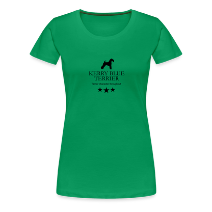 Women’s Premium T-Shirt - Kerry Blue Terrier - Terrier character throughout... - Kelly Green