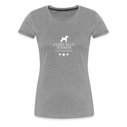 Women’s Premium T-Shirt - Kerry Blue Terrier - Terrier character throughout... - Grau meliert