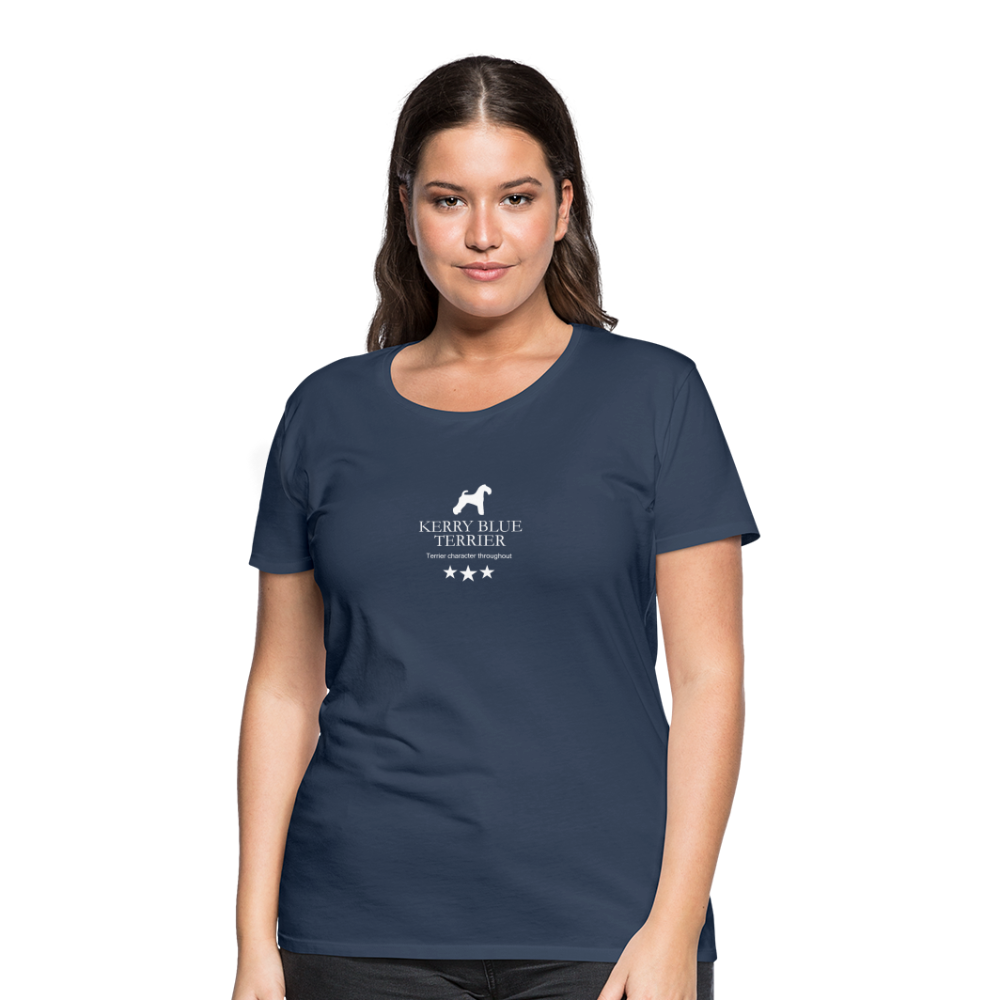 Women’s Premium T-Shirt - Kerry Blue Terrier - Terrier character throughout... - Navy