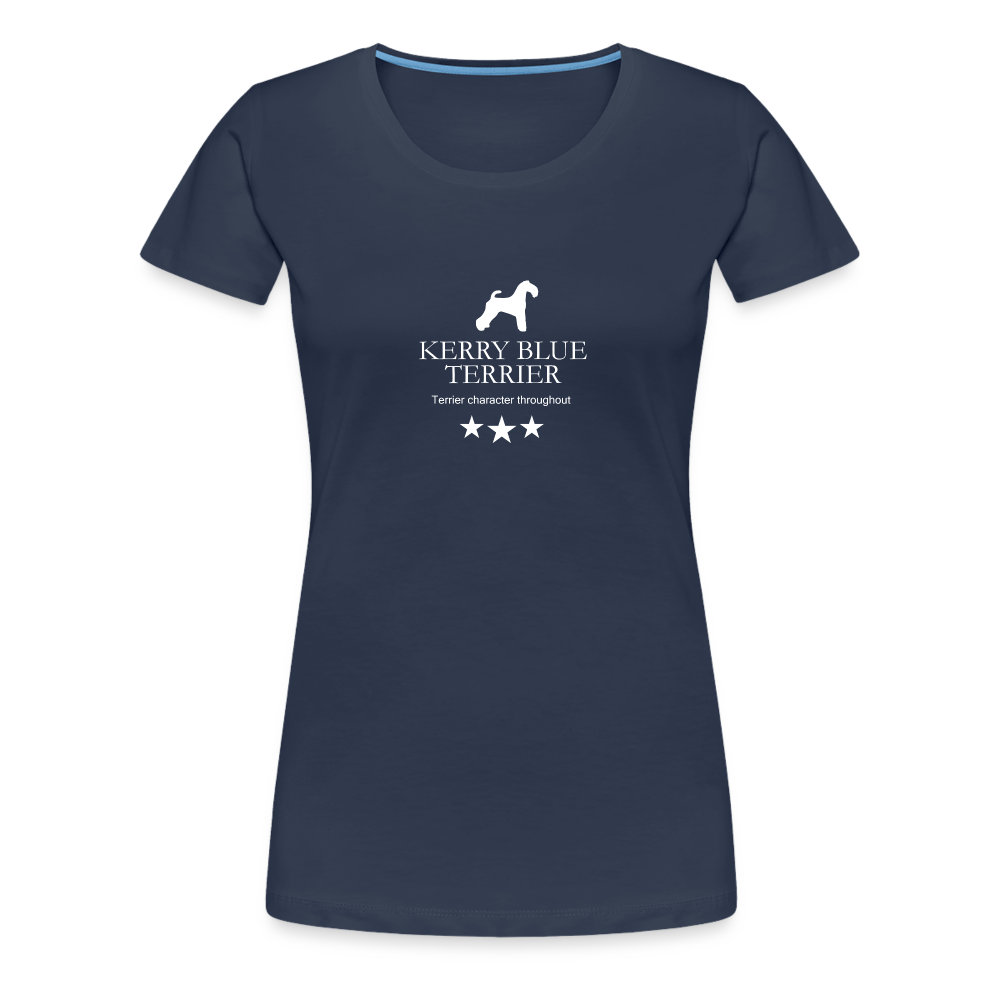 Women’s Premium T-Shirt - Kerry Blue Terrier - Terrier character throughout... - Navy