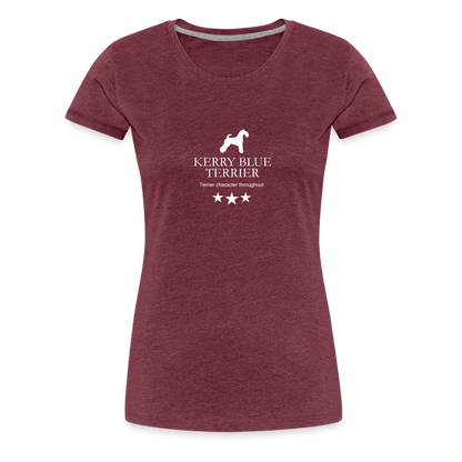 Women’s Premium T-Shirt - Kerry Blue Terrier - Terrier character throughout... - Bordeauxrot meliert