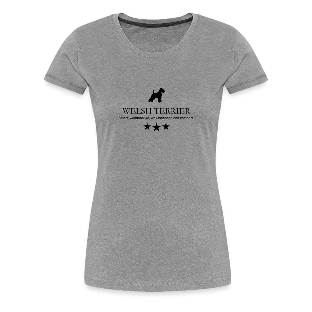 Women’s Premium T-Shirt - Welsh Terrier - Smart, workmanlike, well-balanced and compact... - Grau meliert