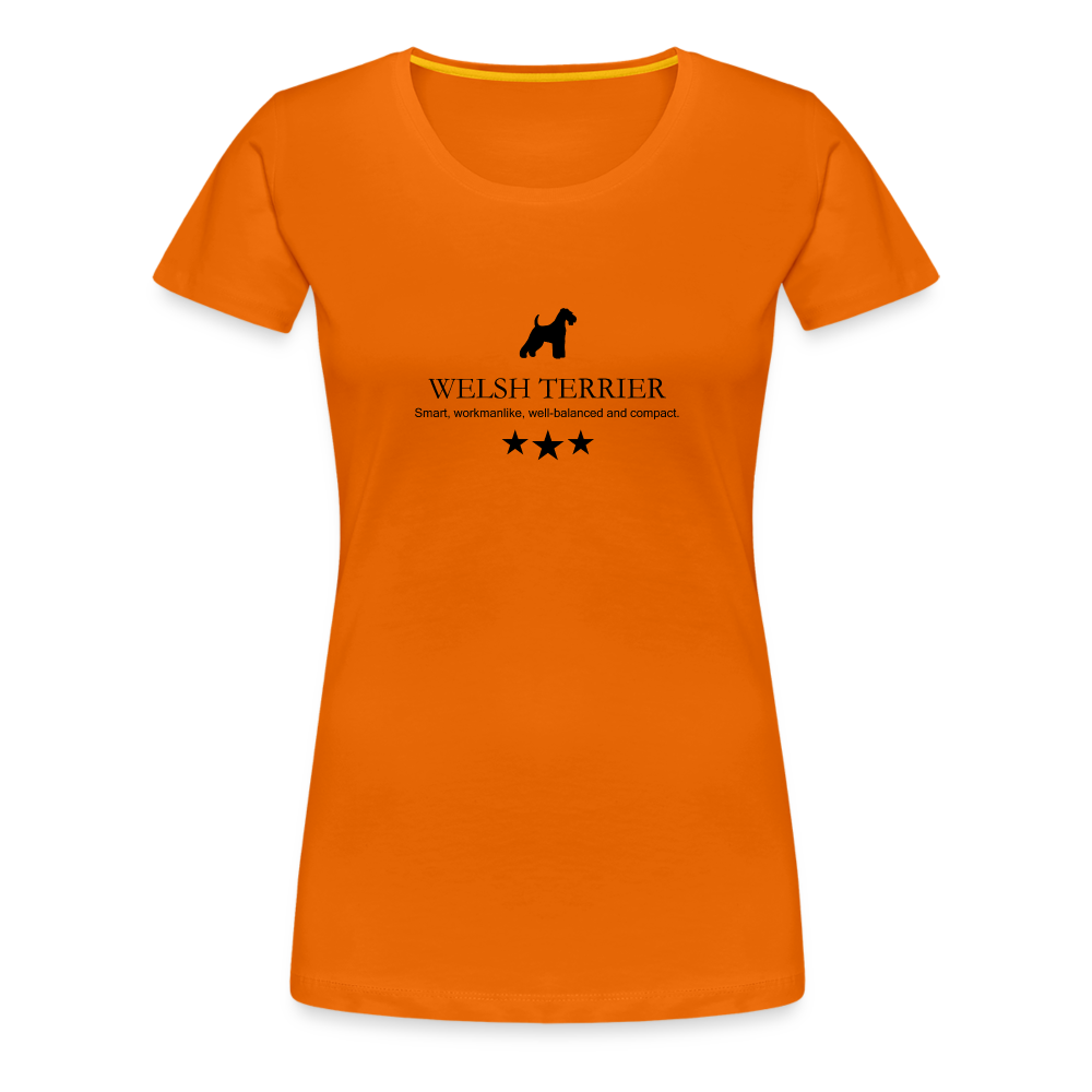 Women’s Premium T-Shirt - Welsh Terrier - Smart, workmanlike, well-balanced and compact... - Orange
