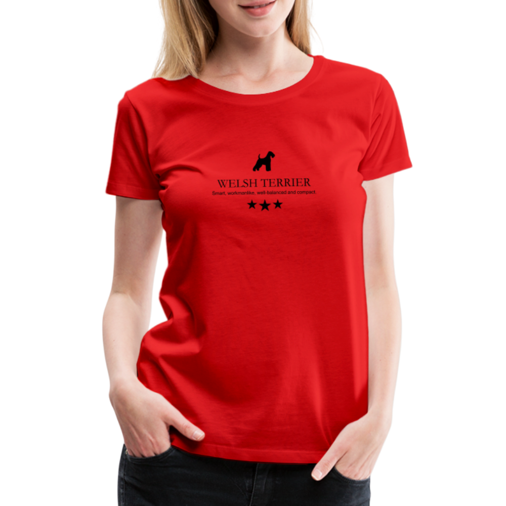 Women’s Premium T-Shirt - Welsh Terrier - Smart, workmanlike, well-balanced and compact... - Rot