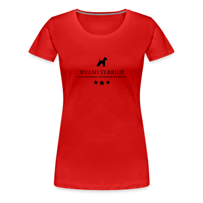 Women’s Premium T-Shirt - Welsh Terrier - Smart, workmanlike, well-balanced and compact... - Rot