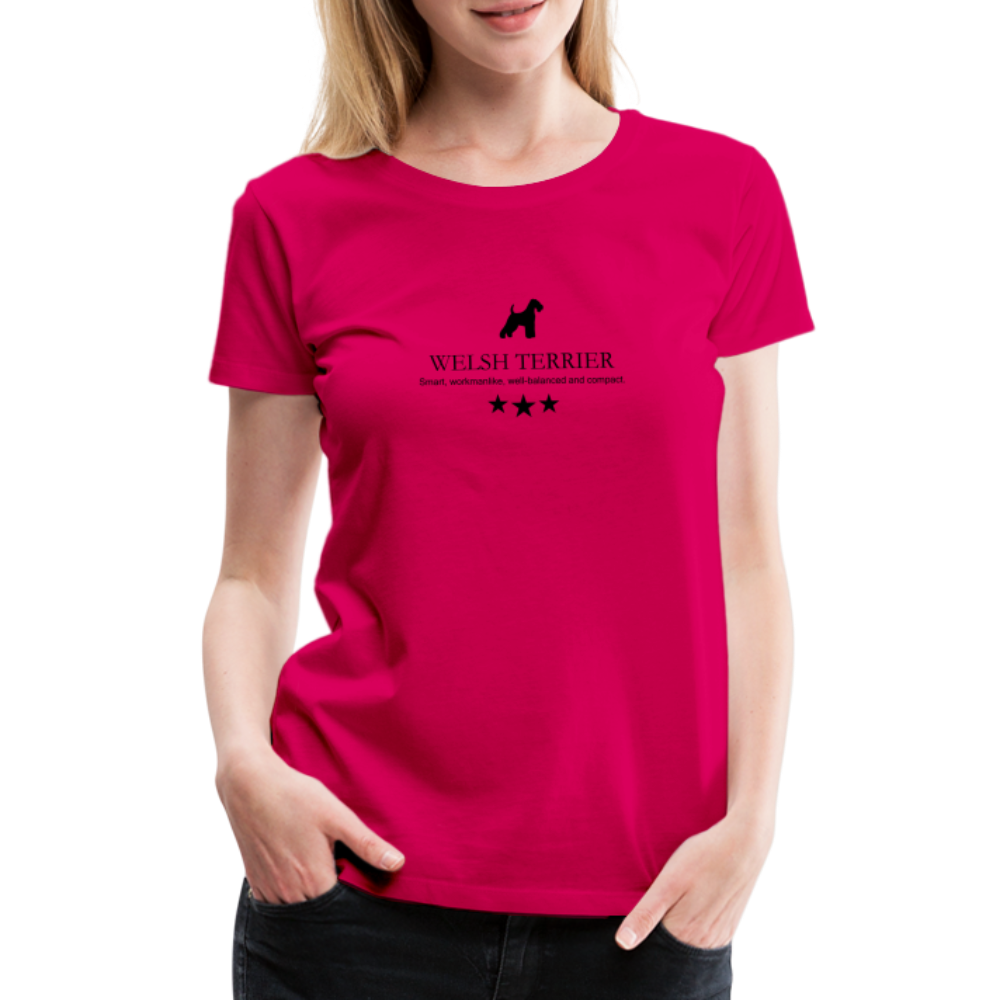Women’s Premium T-Shirt - Welsh Terrier - Smart, workmanlike, well-balanced and compact... - dunkles Pink