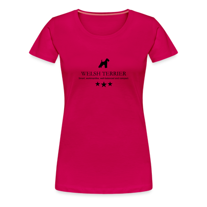 Women’s Premium T-Shirt - Welsh Terrier - Smart, workmanlike, well-balanced and compact... - dunkles Pink