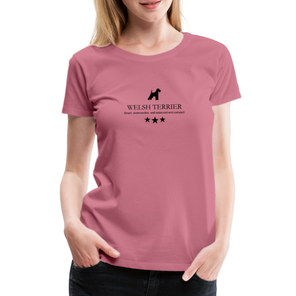 Women’s Premium T-Shirt - Welsh Terrier - Smart, workmanlike, well-balanced and compact... - Malve