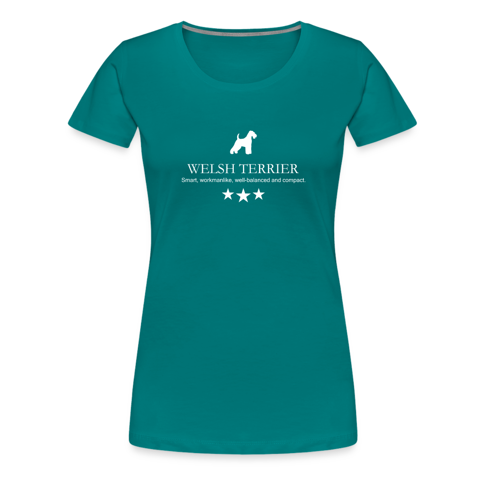 Women’s Premium T-Shirt - Welsh Terrier - Smart, workmanlike, well-balanced and compact... - Divablau