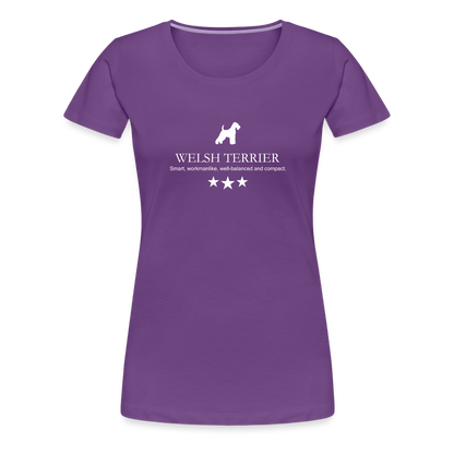 Women’s Premium T-Shirt - Welsh Terrier - Smart, workmanlike, well-balanced and compact... - Lila