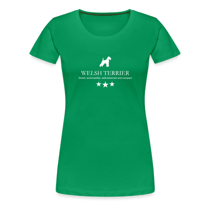 Women’s Premium T-Shirt - Welsh Terrier - Smart, workmanlike, well-balanced and compact... - Kelly Green