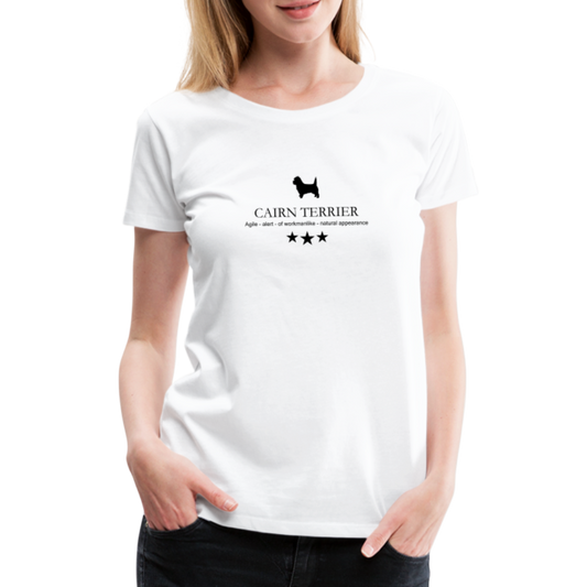 Women’s Premium T-Shirt - Cairn Terrier - Agile, alert, of workmanlinke... - weiß