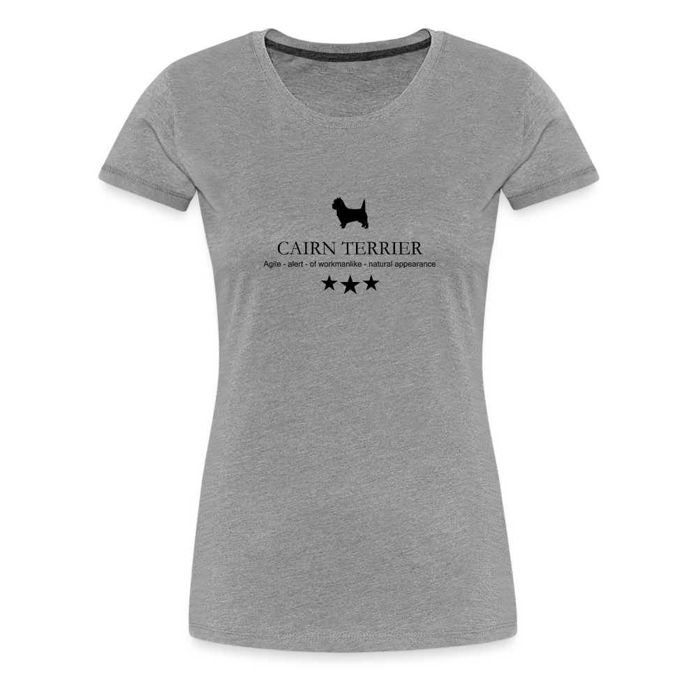 Women’s Premium T-Shirt - Cairn Terrier - Agile, alert, of workmanlinke... - Grau meliert