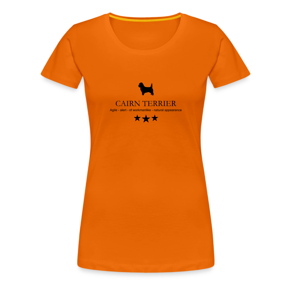 Women’s Premium T-Shirt - Cairn Terrier - Agile, alert, of workmanlinke... - Orange