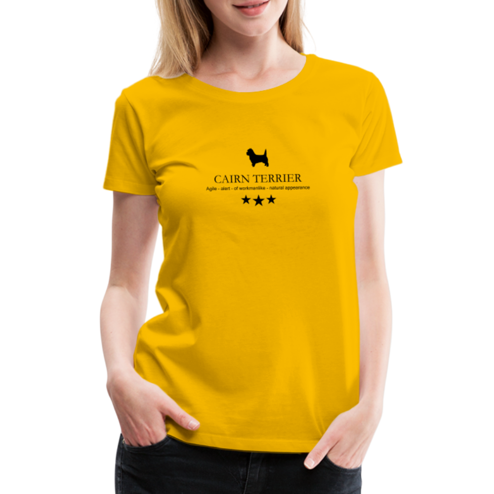 Women’s Premium T-Shirt - Cairn Terrier - Agile, alert, of workmanlinke... - Sonnengelb