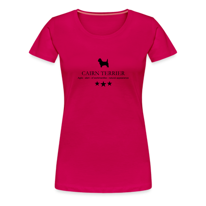 Women’s Premium T-Shirt - Cairn Terrier - Agile, alert, of workmanlinke... - dunkles Pink