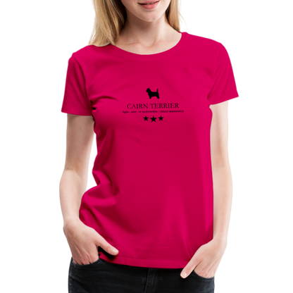 Women’s Premium T-Shirt - Cairn Terrier - Agile, alert, of workmanlinke... - dunkles Pink