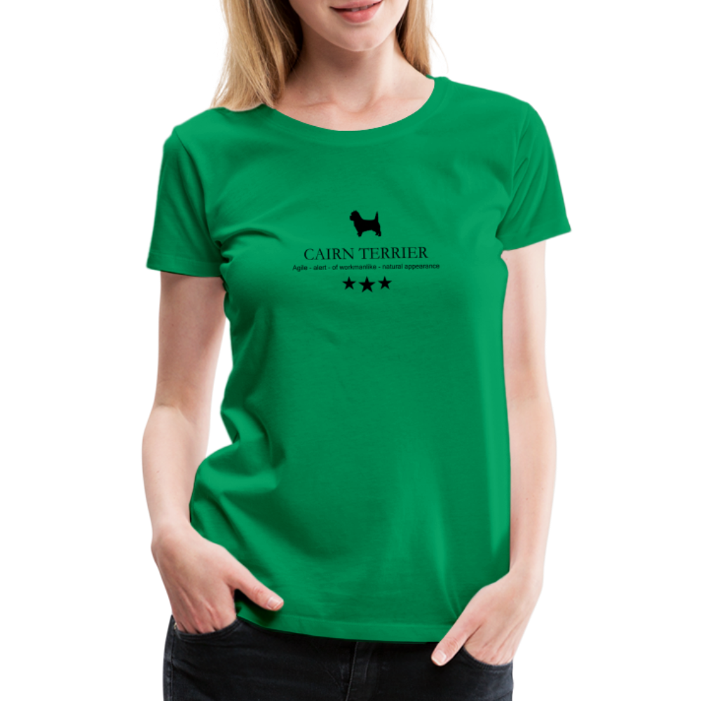 Women’s Premium T-Shirt - Cairn Terrier - Agile, alert, of workmanlinke... - Kelly Green