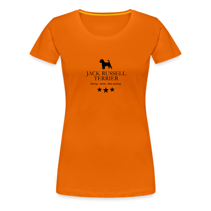 Women’s Premium T-Shirt - Jack Russell Terrier - Strong, active, lithe working... - Orange